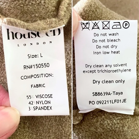 NEW House of CB Taya Chenille Mini Dress Musk Large - Picture 16 of 16